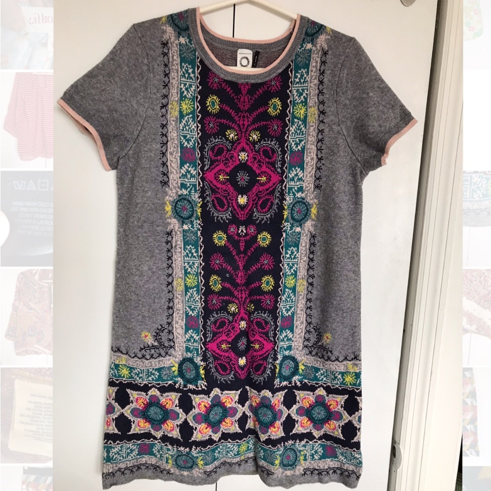 Anthropologie Akemi + Kim Kaleidoscope Knit Sweater Dress